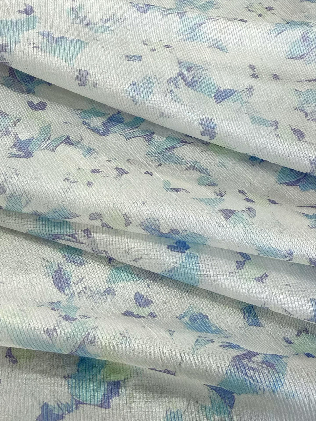 Acetate Stripe - Blue Ink-Wash Floral