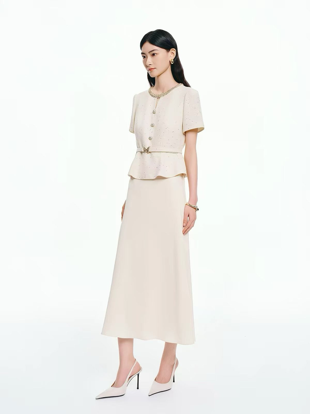 Sequin Fleck Boucle Tweed