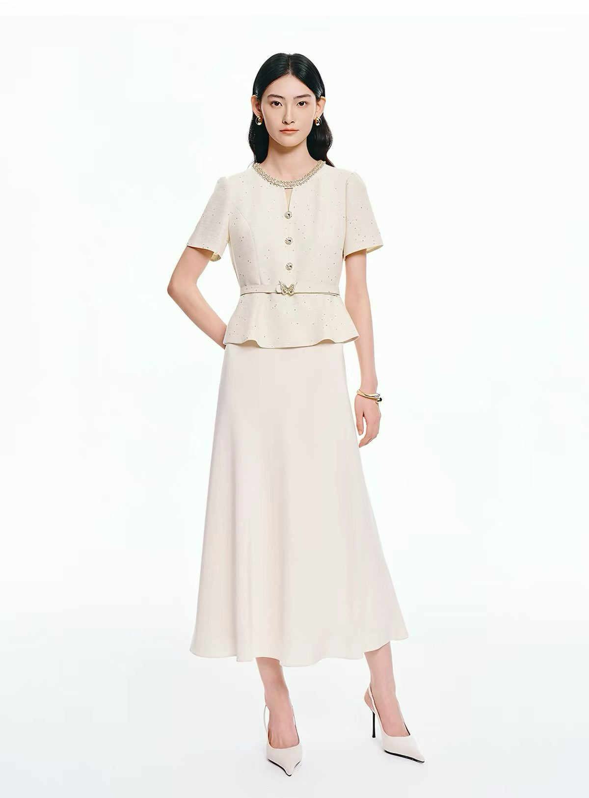 Sequin Fleck Boucle Tweed