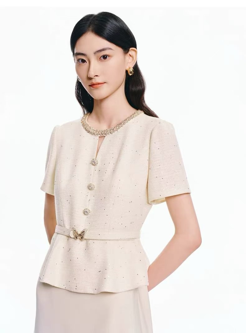 Sequin Fleck Boucle Tweed