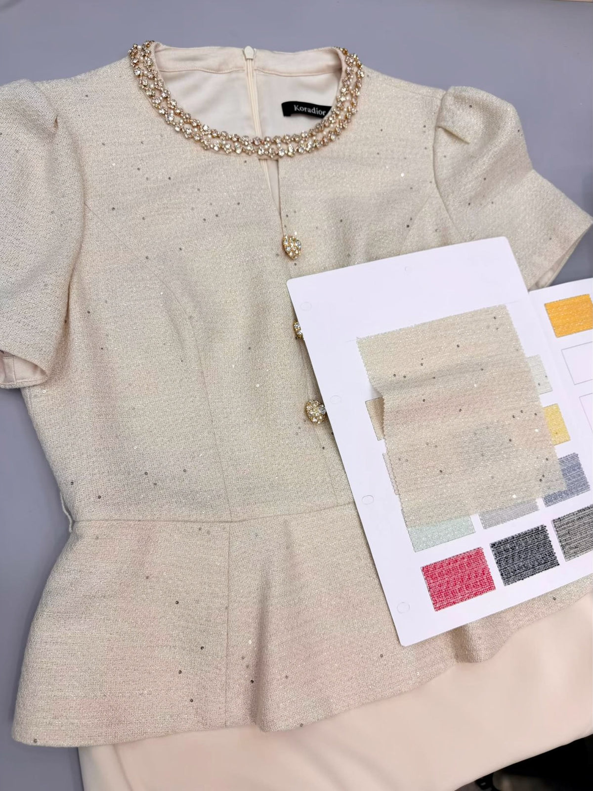 Sequin Fleck Boucle Tweed