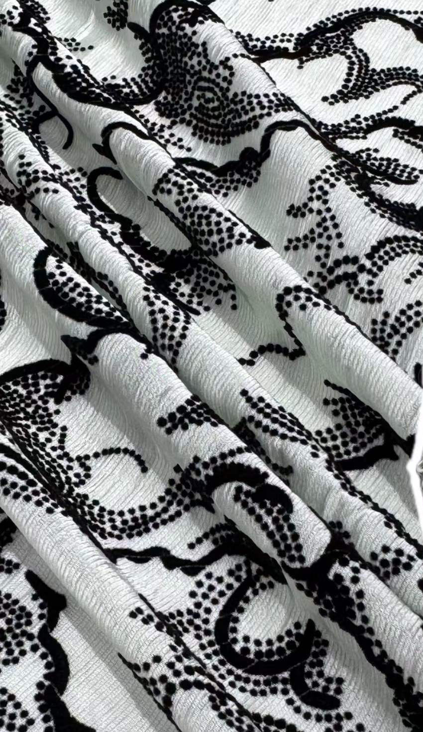 Acetate Flock - Black Botanical