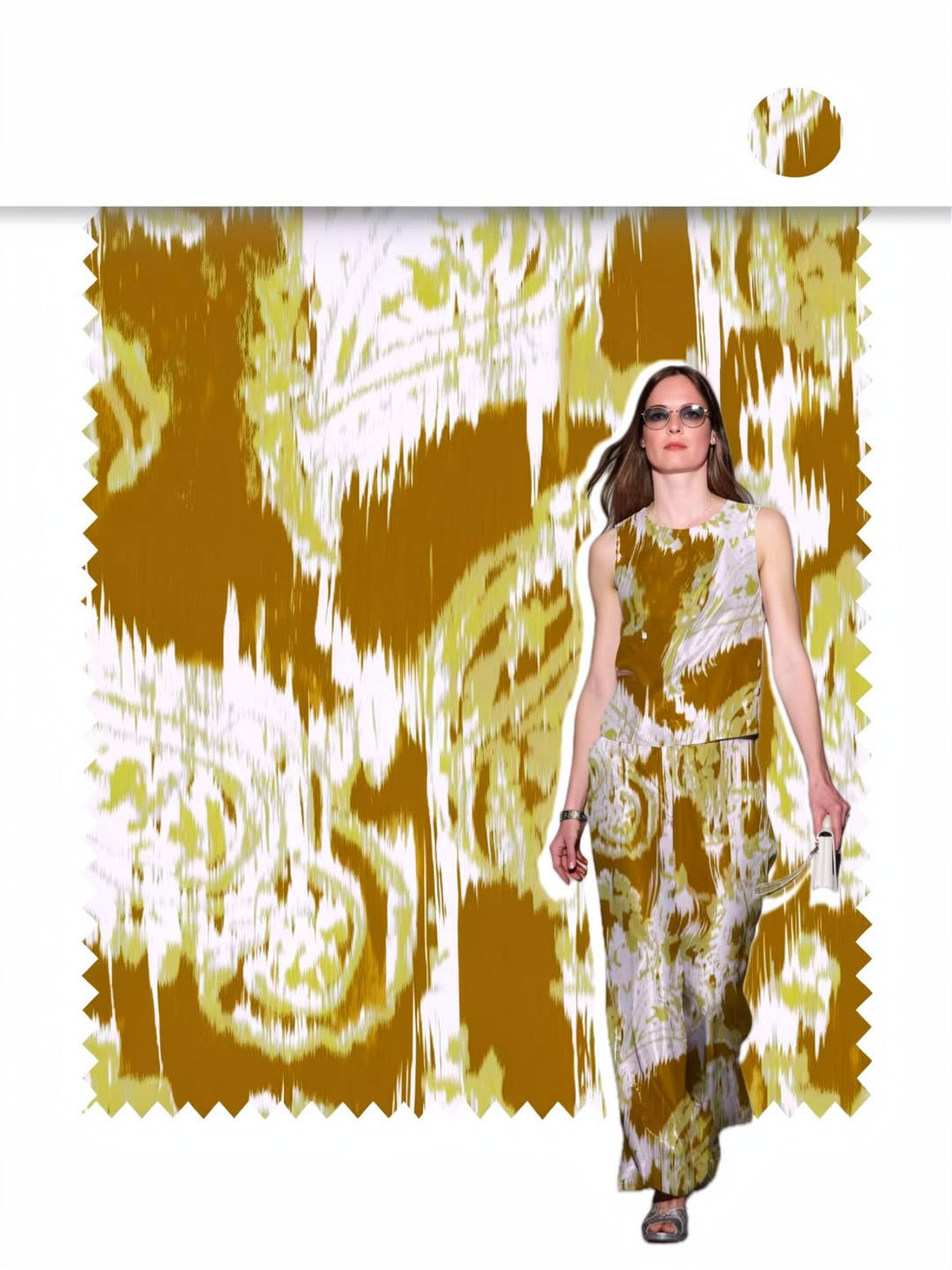 Acetate Stripe - Gold Ikat