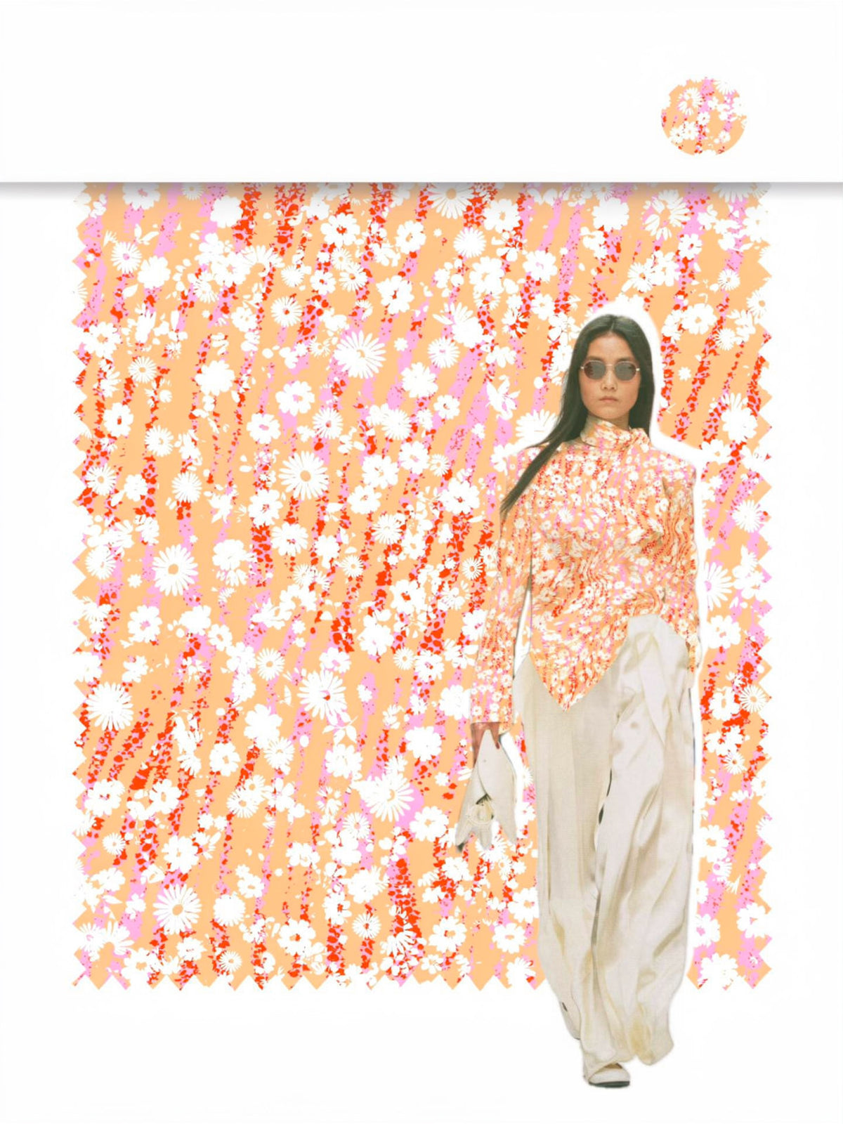 Acetate Stripe - Sunset Daisy